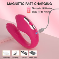 Stimulateur clitoridien miniature sans fil en forme de U, vibrateur portable, massage du point G, rechargeable par USB, jouets sexuels pour adultes pour femmes