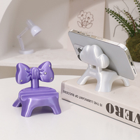 Support de téléphone en PLA, finition soyeuse, motif nœud et coquillage nuage, style luxe léger et mignon, pour bureau et maison, décoration de bureau, cadeau Kawaii, vente en gros