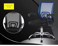Chaise de direction ergonomique avec design moderne, base pivotante en acier, réglage manuel de la hauteur pour la maison, l'hôtel et le bureau