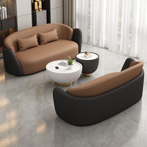 Conjunto de Sofá Curvo Moderno de Tela, Tapizado, para Sala de Estar, Sillones, Asientos para Recepción - Product Image 5