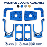 Supports de montage en aluminium usinés CNC anodisés de couleur personnalisée Rouge Bleu Or Noir OEM ODM Directement de l'usine