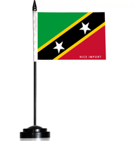 Drapeaux de bureau de Porto Rico, petits drapeaux de table miniatures avec mât noir, décoration pour la maison et le bureau, célébrations de festivals