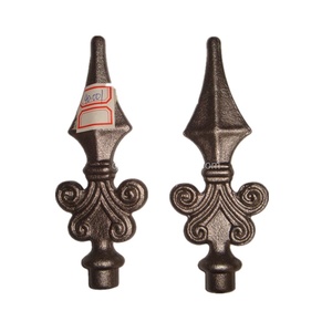 Pointes de lance en <span class=keywords><strong>fer</strong></span> forgé pour portail et clôture extérieurs, pointes en fonte anti-rongeurs sablées - Product Image 1