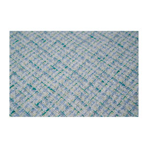 Tissu Tweed Fantaisie Coréen Haut de Gamme Blanc-Jaune-Vert à Motif Carreaux Opale – Textile Tissé Personnalisé OEM & ODM - Product Image 1