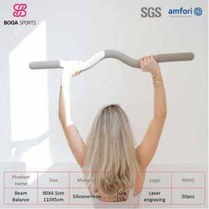 Professionele krachttraining halterstang van 15 lb siliconen ijzer voor Pilates, yoga en vrije gewichten, geschikt voor thuisgebruik. - Product Image 1