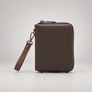 Étui en cuir structuré avec fermeture éclair et poignée pour accessoires de pickleball, pochette lisse personnalisable avec logo pour balles de tennis, taille sur mesure, vente en gros - Product Image 1