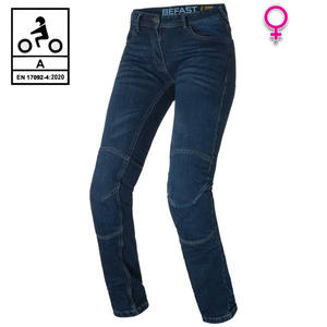Jeans de moto pour femmes Befast Titans Lady CE certifié bleu 40 - Product Image 1