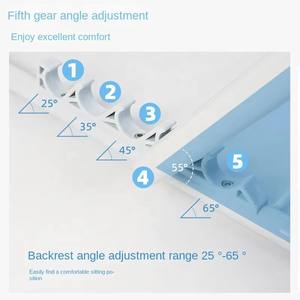 سرير قابل للطي مع مسند ظهر قابل للتعديل من MSMT، كرسي سرير معدني بتصميم عصري مريح للجلوس أثناء السفر - Product Image 6