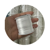 Fil élastique plat rond en cristal de 0,2 mm, 1 rouleau/10 m, cordon extensible en nylon et caoutchouc pour la fabrication de bijoux, la création de bracelets, 14 couleurs