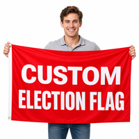Drapeau personnalisé en polyester 3x5 pieds avec impression numérique, imperméable et durable, couleurs personnalisées pour les événements en plein air et la promotion des entreprises