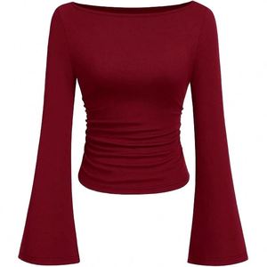 เสื้อแขนสั้นคอกลมระบายอากาศน้ำหนักเบาสำหรับผู้หญิง - Product Image 1