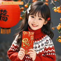 Paquet rouge de l'année chinoise Eew impression d'enveloppe de bourrage d'argent comptant personnalisée pour l'emballage d'argent du nouvel an