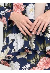 SIPO imprimé Floral baja-hongong-baja-Kurung-Vietnam Design moderne Floral malaisien baja Kurung - Product Image 2