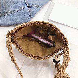 Pochette vintage en algues marines, en rotin, coquillage arc-en-ciel avec diamants, sacs à maquillage en osier brodés de perles - Product Image 6