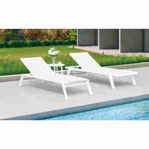 Cao cấp nhôm lưới Sun Lounger hiện đại cho giải trí ngoài trời bền bãi biển khu nghỉ mát hồ bơi terraces biệt thự sân cho khách sạn - Product Image 1