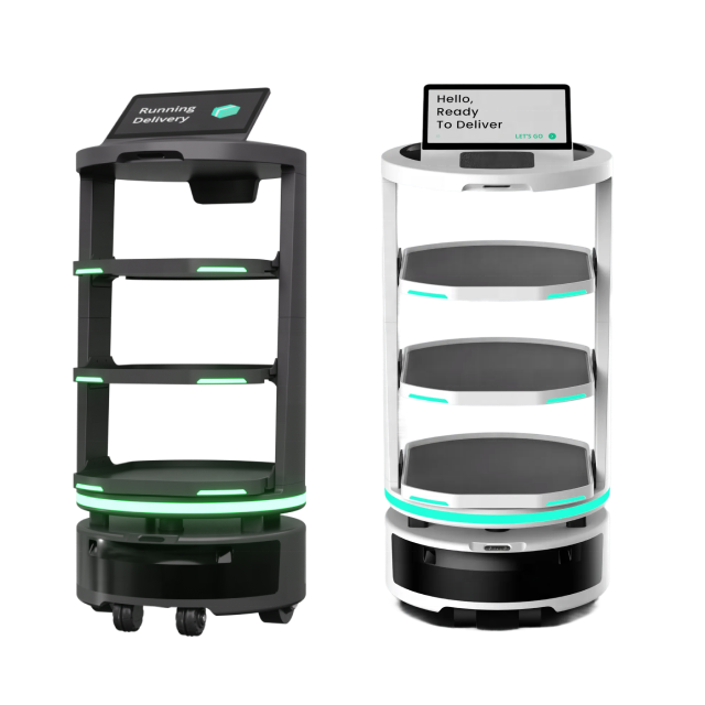 Temi GO AI Autonomous Restaurant Serving Delivery Robot 35m Lidar Range 18H Standby Time Auto Charge ROBOX Navigation Hotel