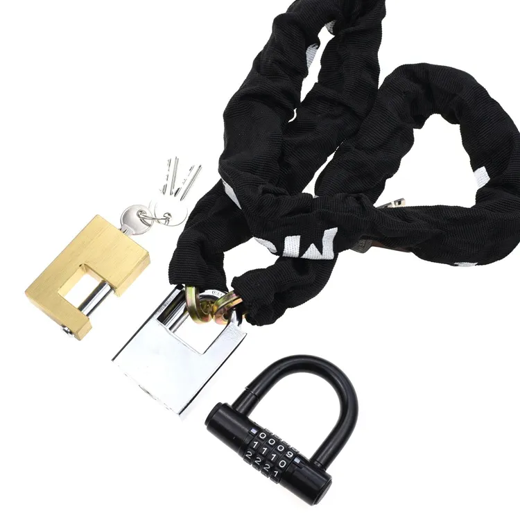 YH1096 Bicycle Chain Lock Security Anti-Theft Lock Universal Motorbike Padlock