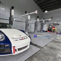 Élévateur de stationnement hydraulique à 2 poteaux et 2 niveaux pour concessionnaires automobiles, capacité de 2700 kg