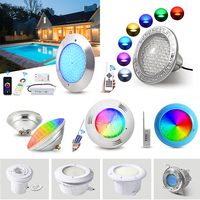Lumière LED subaquatique ultra-mince de 7,5 mm, nouvelle génération, SMD 316SS en acier inoxydable, 12 V AC, télécommande Wifi, éclairage pour spa, piscine