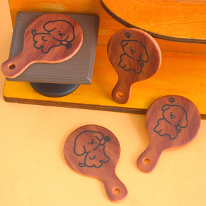 Plateau à pain miniature en résine effet bois, assiette à <span class=keywords><strong>pizza</strong></span>, modèle alimentaire pour maison de poupée, décoration de bureau DIY, cadeau promotionnel - Product Image 2