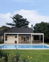 Pergola automatique pour piscine, terrasse, jardin, espace extérieur, toit à lamelles en aluminium, imperméable, motorisée, pavillon électrique