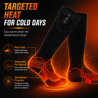 Chaussettes chauffantes électriques rechargeables 7,4 V à télécommande Dr.Warm Factory Direct, idéales pour l'hiver, le ski et la chasse