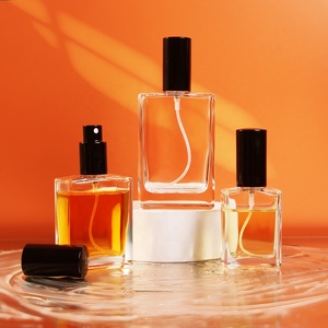 Bán Buôn Sang Trọng Rõ Ràng Quảng Trường 30Ml 50Ml 100Ml Sương Mù Tốt Chai Xịt Thủy Tinh Với Bìa - Product Image 4