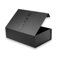 Boîtes magnétiques d'emballage en carton rigide de luxe à fermeture magnétique de qualité supérieure avec logo personnalisé Boîte cadeau en papier noir mat