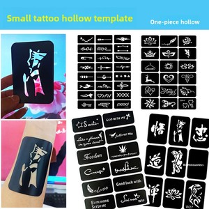 Stencil per Tatuaggi Semi-Permanenti, Modello per Henné, Design Moderno Minimalista <span class=keywords><strong>Indiano</strong></span> Dipinto a Mano - Product Image 1