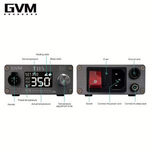 Estación de Soldadura Inteligente GVM T115 con <span class=keywords><strong>Soldador</strong></span> Eléctrico, Mango <span class=keywords><strong>JBC</strong></span> y Puntas de Soldadura para Reparación de Teléfonos SMD BGA - Product Image 5