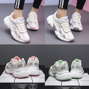 <span class=keywords><strong>Scarpe</strong></span> da gita estive di moda con fondo spesso da donna bianche sportive in mesh traspirante - Product Image 4