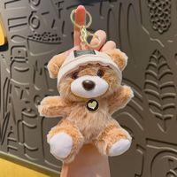Pendentif Ours en Peluche en Gros, Porte-clés Jouet en Peluche, Breloque de Sac, Rembourrage Coton PP, Décoration Mignonne pour Sac à Dos, Utilisation pour Fêtes, Unisexe, 12cm