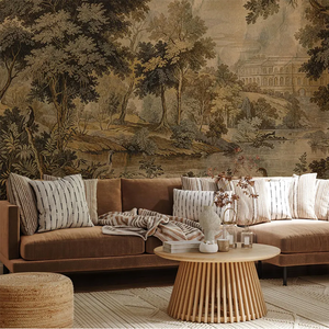 <span class=keywords><strong>Papel</strong></span> <span class=keywords><strong>Tapiz</strong></span> Impermeable de Estilo Francés Retro con Paisaje de Bosque y Río, Mural de <span class=keywords><strong>Papel</strong></span> <span class=keywords><strong>Tapiz</strong></span> <span class=keywords><strong>para</strong></span> Decoración de Paredes del Hogar - Product Image 3
