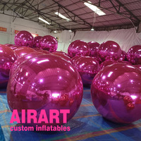 Ballon miroir rose gonflable pour décoration de mariage romantique, sur mesure, différentes couleurs
