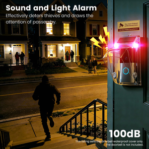 Soporte Protector Magnético Impermeable para Timbre Inteligente Antirrobo con Alarma Audible/Visual y Cubierta Giratoria para Uso Exterior - Product Image 2