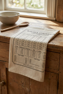 100% Cotton Tea Towels Metric Conversion Chart Kitchen Essentials Practical Dish Cloths 40x60cm - Product Image 3
