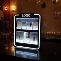 Comptoir comptoir de magasin personnalisé 2-3 étagères en acrylique vitrine à cigarettes avec porte arrière verrouillable