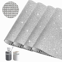 Haute qualité auto-adhésif strass diamant autocollant 513 couronne Motif Hot Fix cristal maille feuilles pour chaussures sacs vêtements