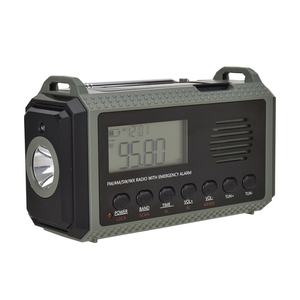 Radio multifonction à large bande pour la prévention des catastrophes et les situations d'urgence, avec charge solaire, éclairage LED et batterie externe à manivelle - Product Image 4