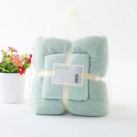 Le nouvel ensemble de serviettes de bain épaisses et douces 2 pièces serviette visage salle de bain serviette en microfibre personnalisée pour adulte