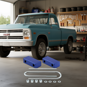 Kit d'abaissement arrière 3 pouces, blocs d'abaissement D0100HPELHA pour suspension de camion GMC C15 C1500 C25 Chevy C20 C10 1963 1972 - Product Image 2