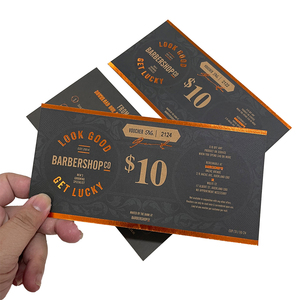 Dịch vụ in tùy chỉnh in vé phiếu giảm giá bằng giấy mờ cao cấp - Product Image 2