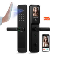 Serrure de porte intelligente avec reconnaissance faciale 3D, caméra, interphone vidéo, Tuya WiFi, entrée sans clé, Cerradura Inteligente, maison, bureau