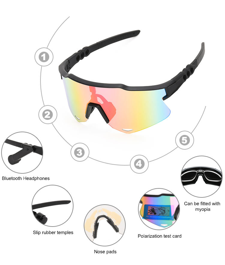 Hot Selling New Outdoor Pickleball Sport Sunglasses OEM ODM UV Protection Running and Cycling Sun Glasses