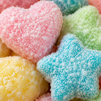 Vente en gros de guimauves enrobées de noix de coco de 100 g, formes mélangées (cœur, étoile), collation asiatique pour les goûters, les mariages et les desserts