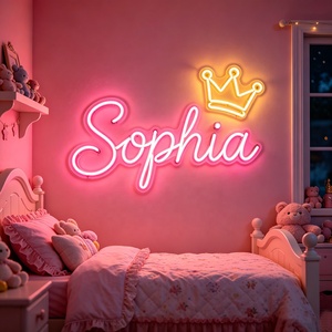 Insegna LED Personalizzata con Nome per Bambini, Luce d'Atmosfera Personalizzata, Insegna al Neon su Misura per Regalo di Compleanno, Decorazione da Parete per Camera da Letto - Product Image 1