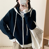 Pull mode femme veste fermeture éclair personnalisé pull à capuche confortable femme