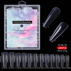 120 Uds. 10 estilos, puntas de formas duales transparentes, forma de Gel de construcción rápida, sistema de <span class=keywords><strong>uñas</strong></span>, puntas de cobertura completa, forma de extensión de <span class=keywords><strong>uñas</strong></span> - Product Image 5