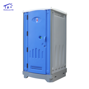 Inodoro portátil de plástico colorido con tanque de descarga integrado y lavabo para manos. Fácil de montar y reutilizable. - Product Image 6