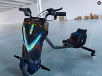 Tricycle Électrique de Haute Qualité 3 Roues 250W pour Enfants, Siège Lumineux, Trottinette Enfant, Kart de Drift 360°, Rotation Extrême en Extérieur